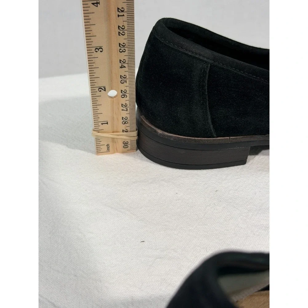 Clarks Collection Trish Rose‎ Penny Loafers Womens 7.5M Black Suede Office Work